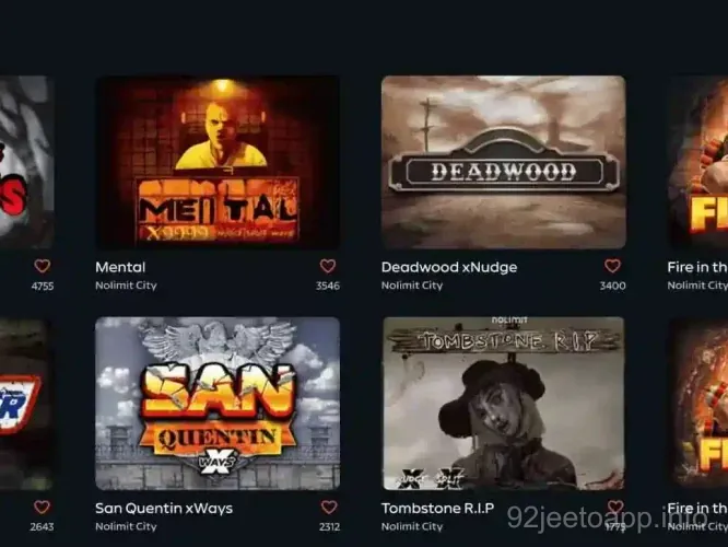 92 Jeeto Slot Games Screen